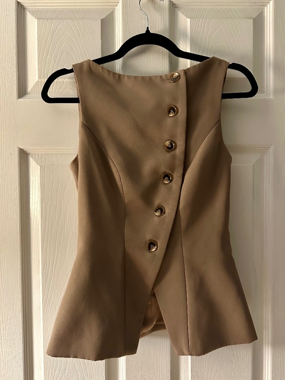 Kaiia Buttoned Peplum Vest